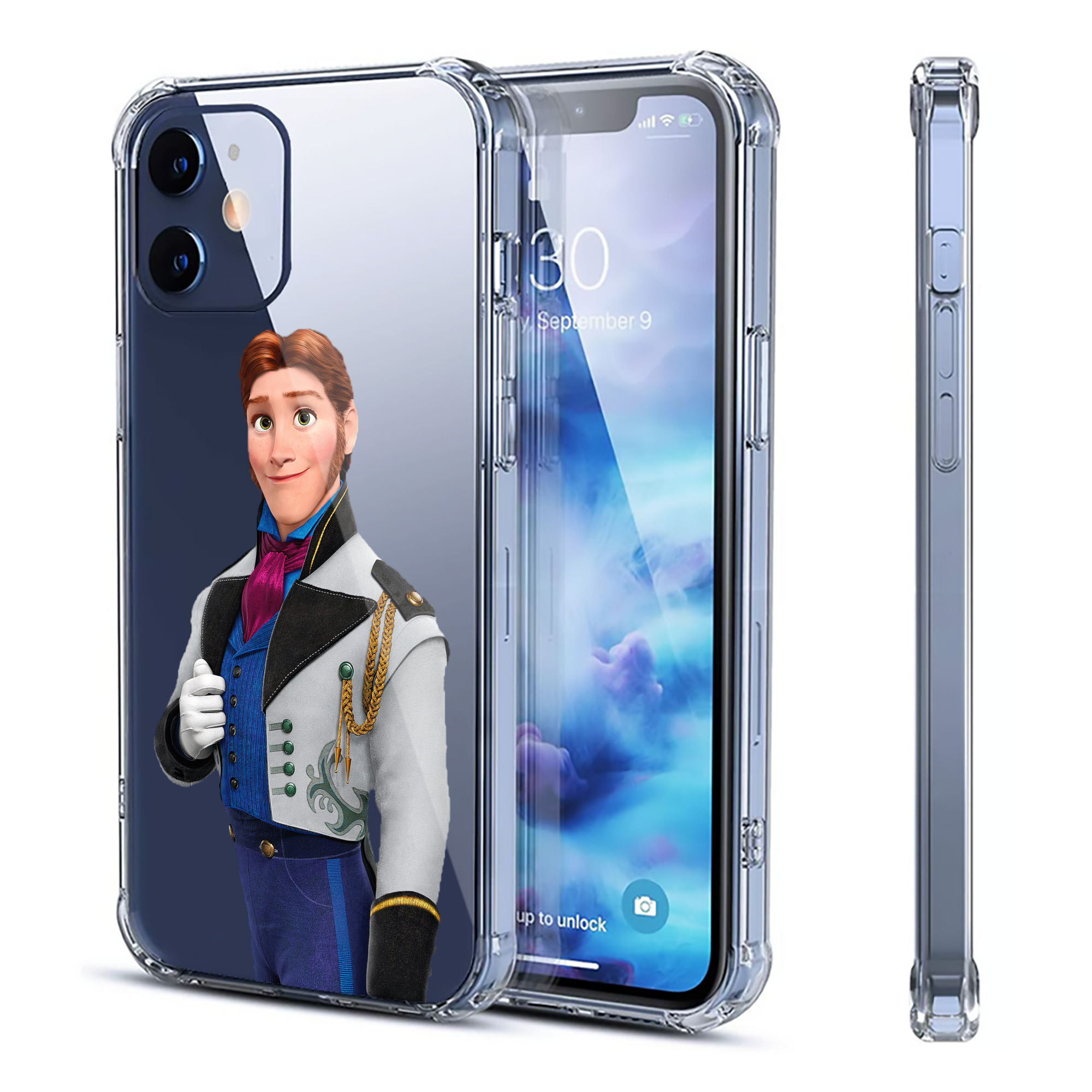 （画像用） アナと雪の女王 アンナ エルサ Frozen Anna Elsa 【iPhone 12シリーズ対応】透明スマホケース（クリアソフトケース）